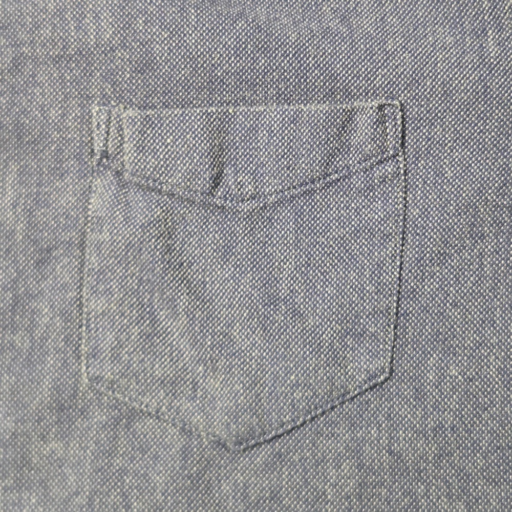 Steven Alan Shirt Mens L Made in USA Blue Oxford Textured Cotton Button Up - Picture 5 of 15